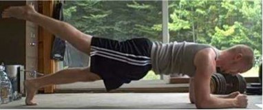 Plank with leg elevated