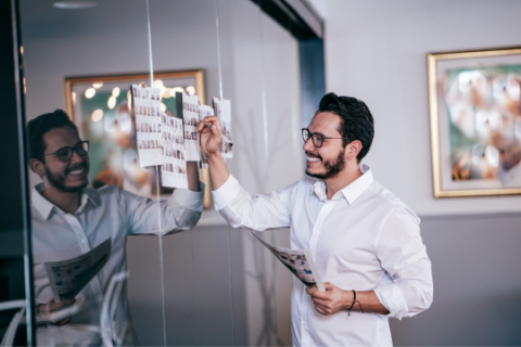 setting goals on a board