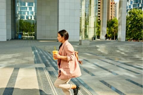 Woman going back to the office